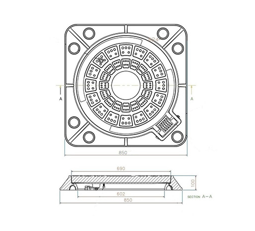 D400 Composite SMC Manhole Cover Rounnd Circular