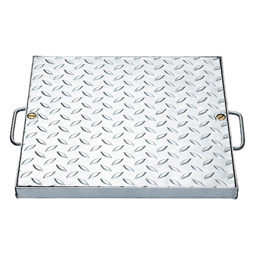 Stainless steel solid top manhole cover